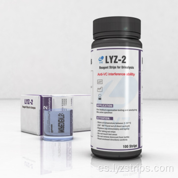 Tira reactiva URS-2K de glucosa en orina para cetonas en orina OEM de LYZ